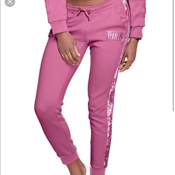 victoria secret pink velvet pants